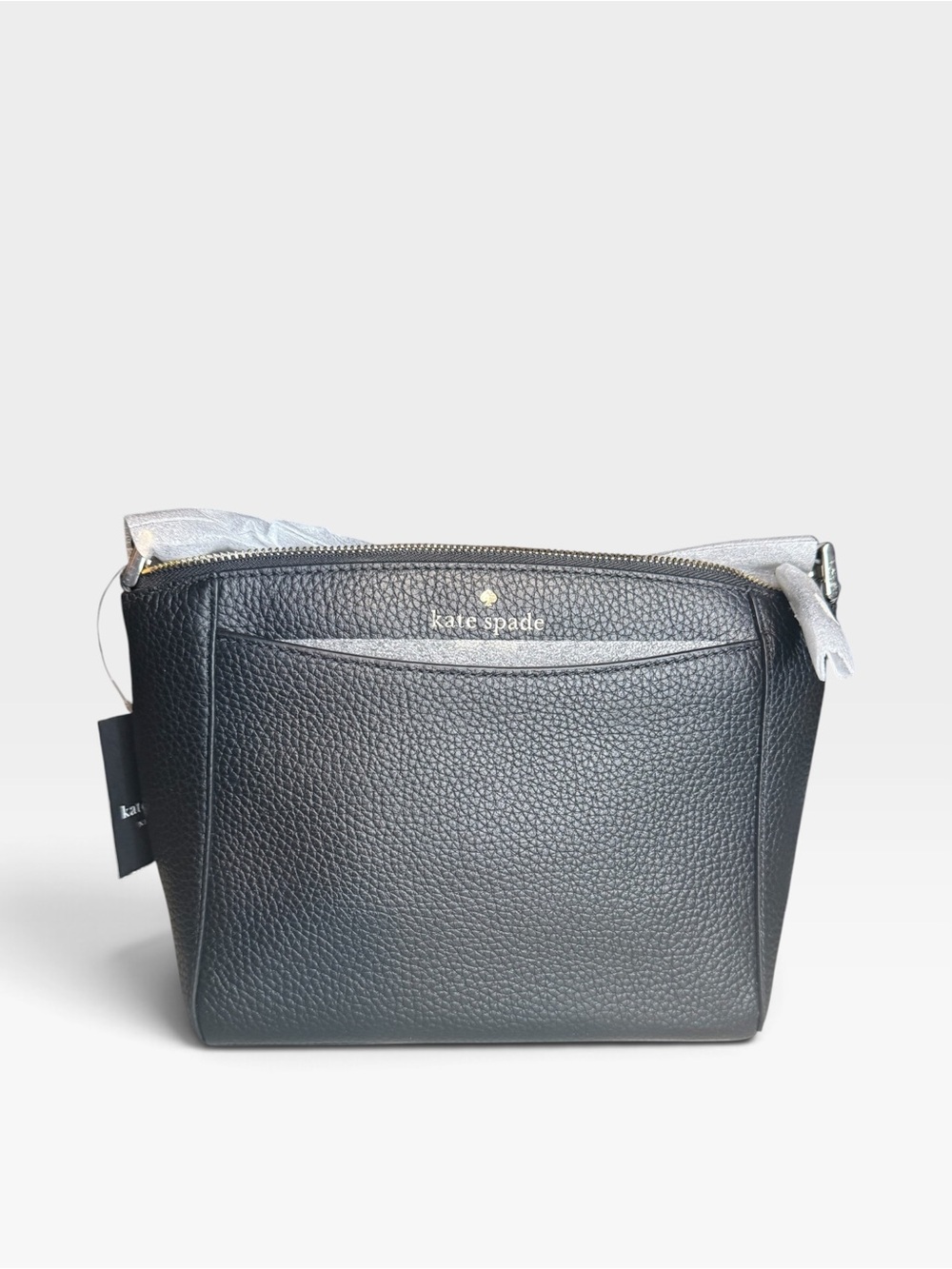kate spade Black Pebbled Leather Crossbody Monica